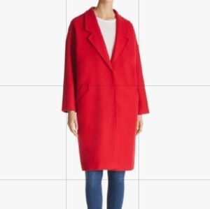 NEW Kendall + Kylie Hot Pink Drop Shoulder Coat